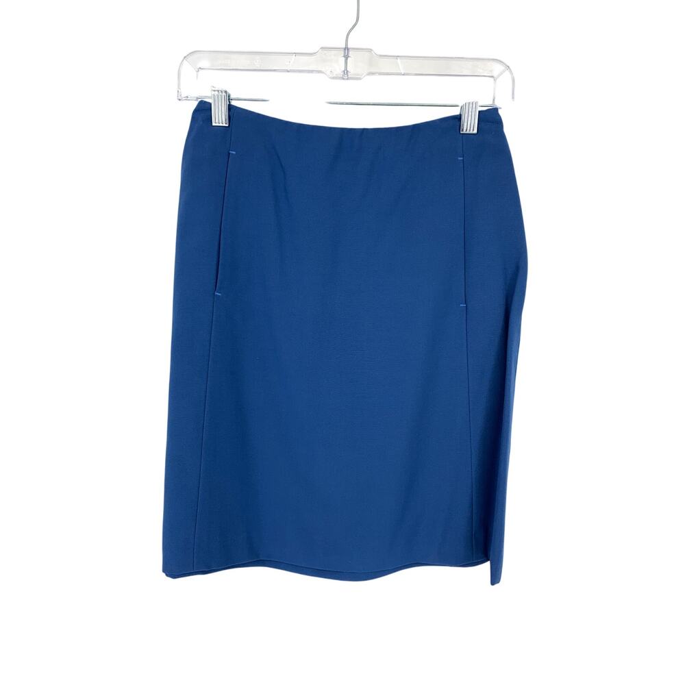 Vintage Barami Pencil Skirt Womens Size 25" Blue Side Zip NEW